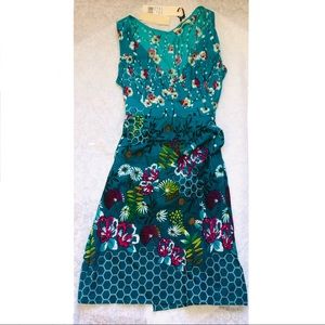 Flirty sequin & bead wrap around dress. Uttam Sz M